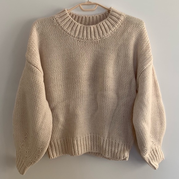 Beige slouchy sweater